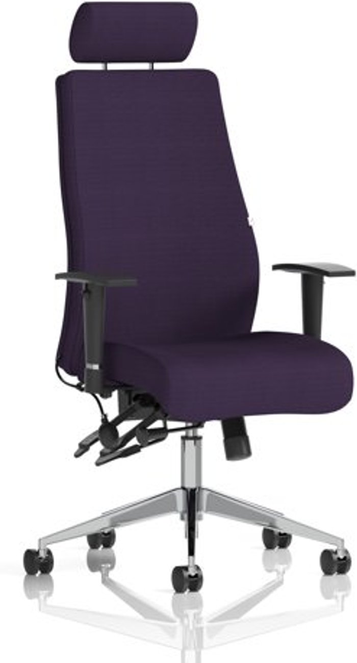 Office Monster | Onyx Onyx Bespoke Colour With Headrest Purple Onyx Onyx Bespoke Colour With Headrest Purple