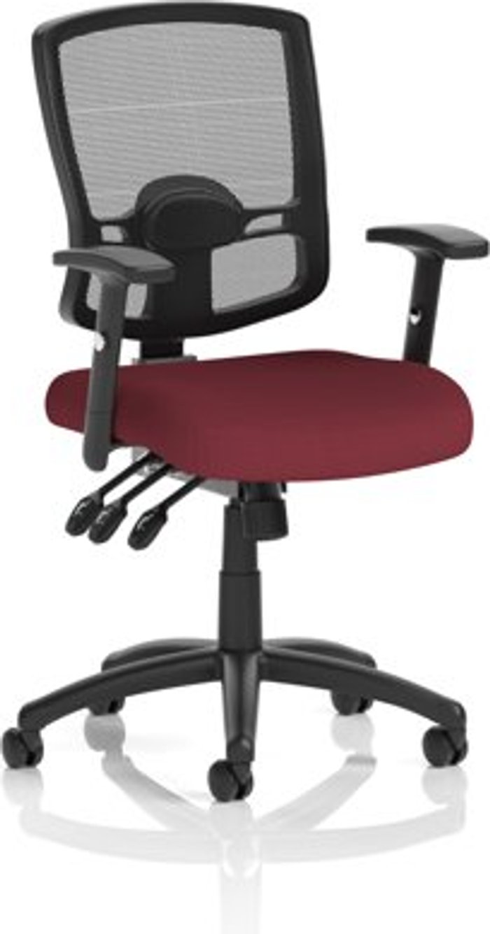 Office Monster | Portland Portland III Black Mesh Back Bespoke Colour Seat Ginseng Chilli Portland Portland III Black Mesh Back Bespoke Colour Seat Ginseng Chilli