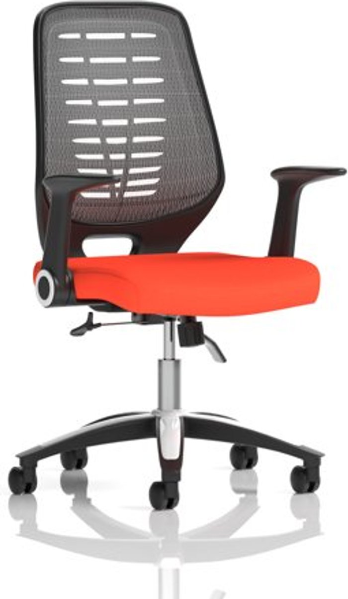 Office Monster | Relay Relay Task Operator Chair Bespoke Colour Silver Back Orange Relay Relay Task Operator Chair Bespoke Colour Silver Back Orange