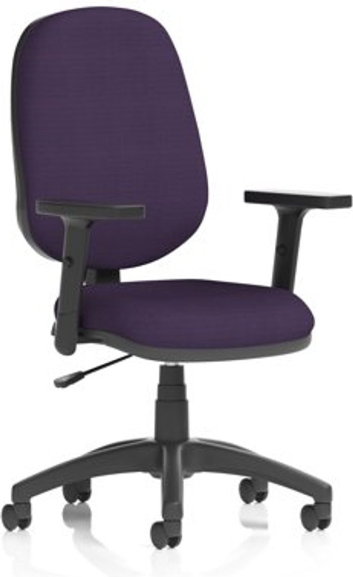 Office Monster | Eclipse I Eclipse I Lever Task Operator Chair Bespoke With Height Adjustable Arms In Purple Eclipse I Eclipse I Lever Task Operator Chair Bespoke With Height Adjustable Arms In Purple