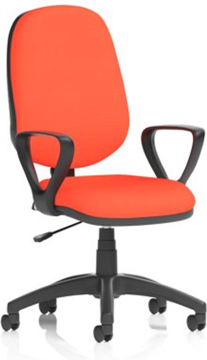 Office Monster | Eclipse I Eclipse I Lever Task Operator Chair Bespoke With Loop Arms In Orange Eclipse I Eclipse I Lever Task Operator Chair Bespoke With Loop Arms In Orange