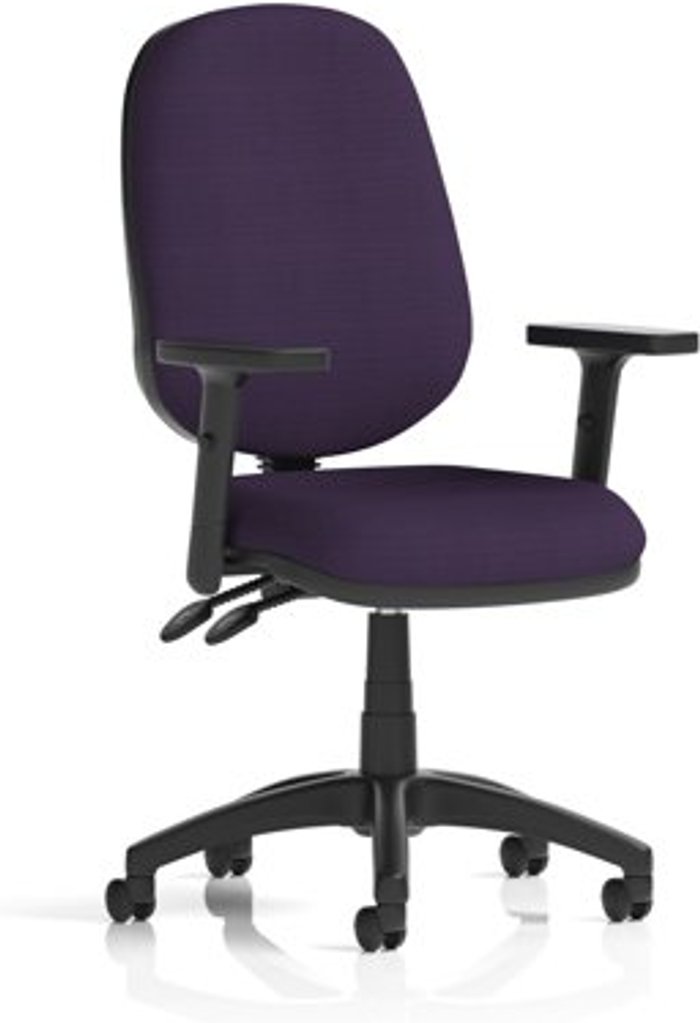 Office Monster | Eclipse II Eclipse II Lever Task Operator Chair Bespoke With Height Adjustable Arms In Purple Eclipse II Eclipse II Lever Task Operator Chair Bespoke With Height Adjustable Arms In Purple
