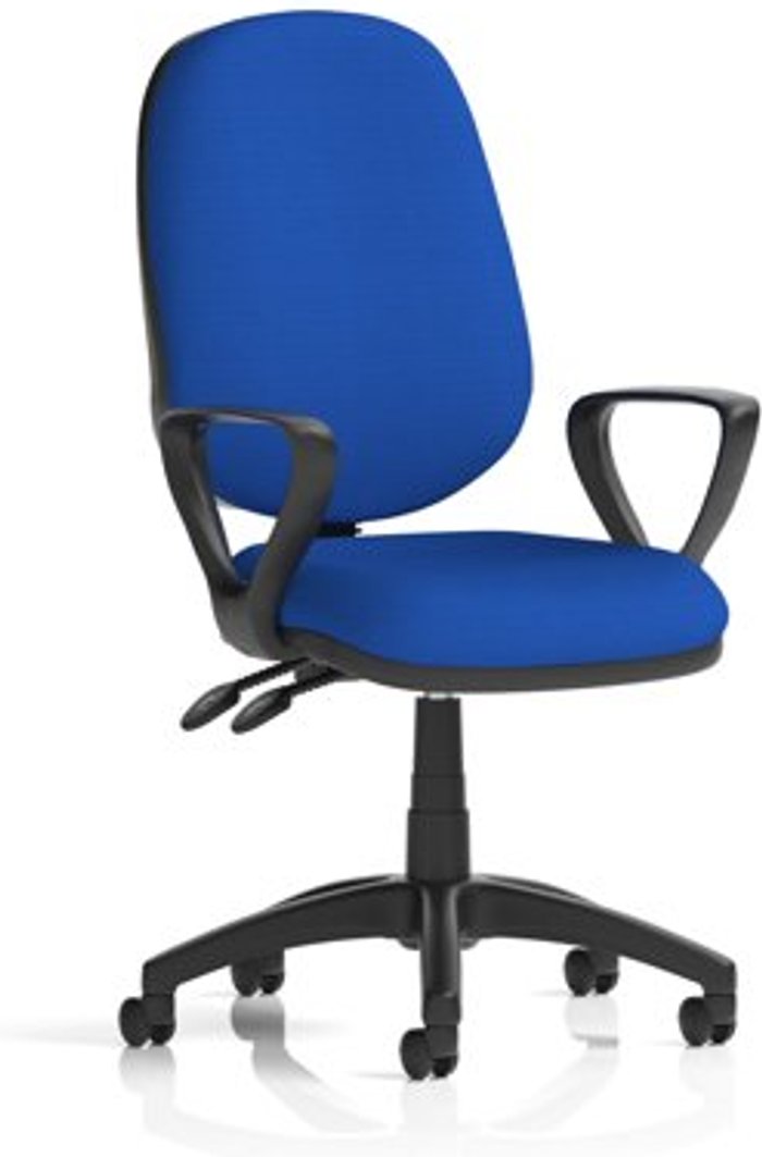 Office Monster | Eclipse II Eclipse II Lever Task Operator Chair Bespoke With Loop Arms In Admiral Blue Eclipse II Eclipse II Lever Task Operator Chair Bespoke With Loop Arms In Admiral Blue