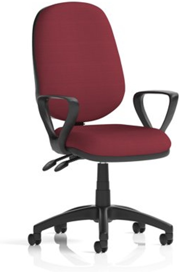 Office Monster | Eclipse II Eclipse II Lever Task Operator Chair Bespoke With Loop Arms In Ginseng Chilli Eclipse II Eclipse II Lever Task Operator Chair Bespoke With Loop Arms In Ginseng Chilli