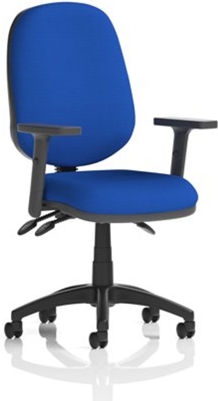 Office Monster | Eclipse III Eclipse III Lever Task Operator Chair Bespoke With Height Adjustable Arms In Admiral Blue Eclipse III Eclipse III Lever Task Operator Chair Bespoke With Height Adjustable Arms In Admiral Blue