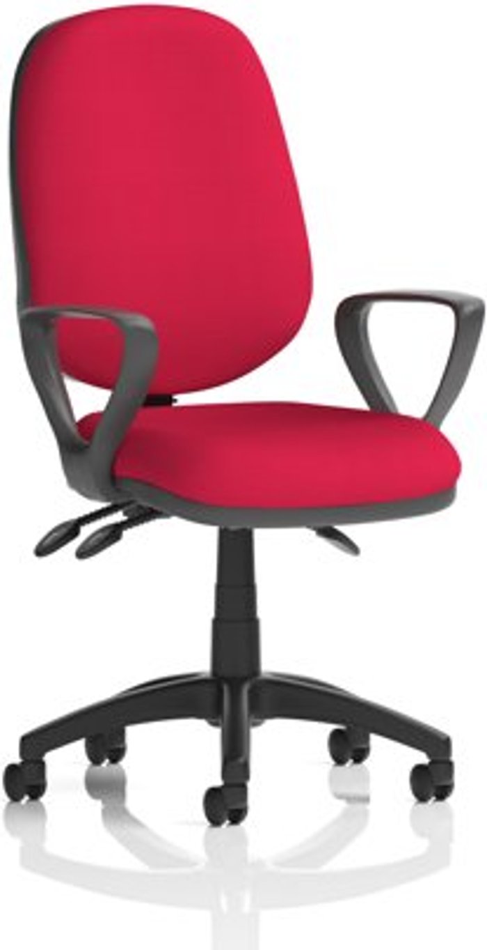 Office Monster | Eclipse III Eclipse III Lever Task Operator Chair Bespoke With Loop Arms In Bergamot Cherry Eclipse III Eclipse III Lever Task Operator Chair Bespoke With Loop Arms In Bergamot Cherry