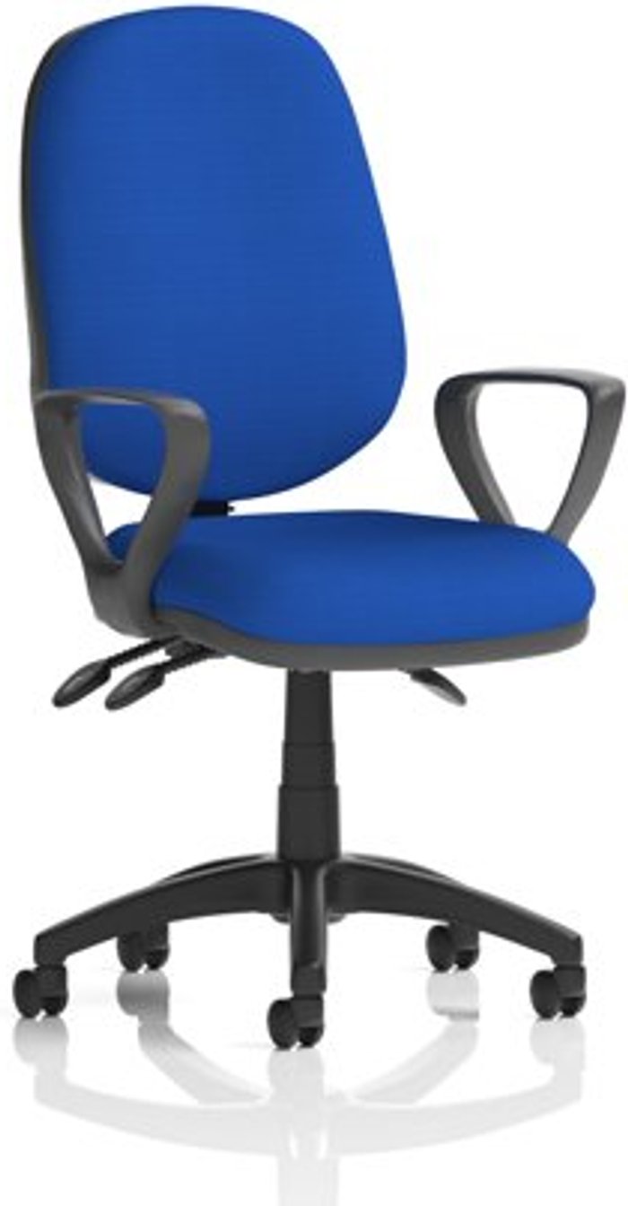 Office Monster | Eclipse III Eclipse III Lever Task Operator Chair Bespoke With Loop Arms In Admiral Blue Eclipse III Eclipse III Lever Task Operator Chair Bespoke With Loop Arms In Admiral Blue