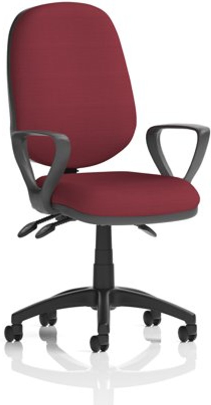 Office Monster | Eclipse III Eclipse III Lever Task Operator Chair Bespoke With Loop Arms In Ginseng Chilli Eclipse III Eclipse III Lever Task Operator Chair Bespoke With Loop Arms In Ginseng Chilli
