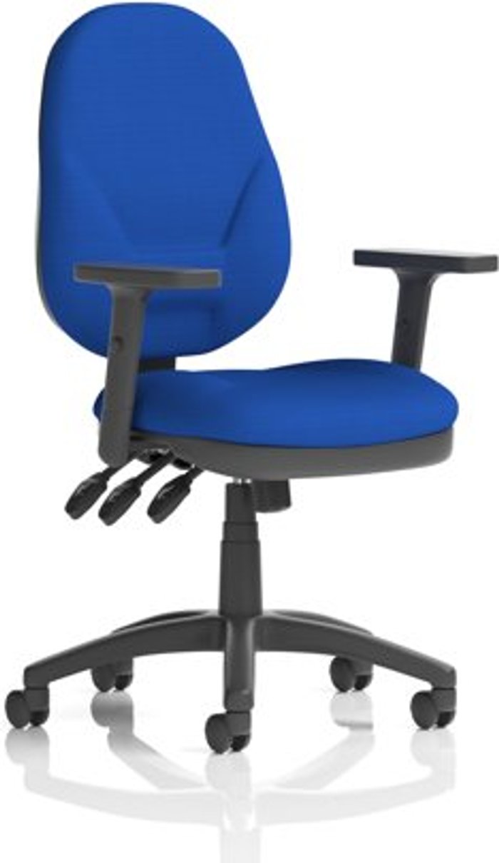 Office Monster | Eclipse XL III Eclipse XL Lever Task Operator Chair Bespoke With Height Adjustable Arms In Admiral Blue Eclipse XL III Eclipse XL Lever Task Operator Chair Bespoke With Height Adjustable Arms In Admiral Blue