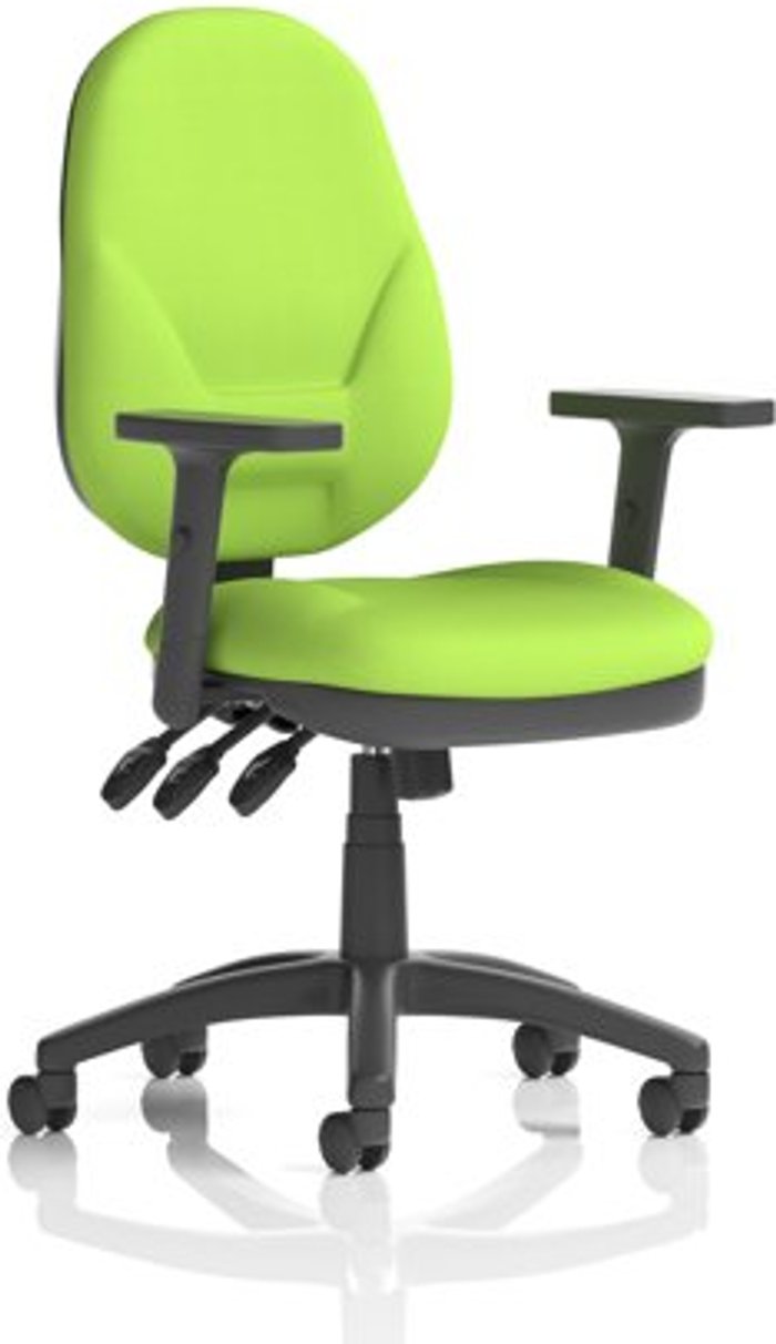 Office Monster | Eclipse XL III Eclipse XL Lever Task Operator Chair Bespoke With Height Adjustable Arms In Lime Eclipse XL III Eclipse XL Lever Task Operator Chair Bespoke With Height Adjustable Arms In Lime