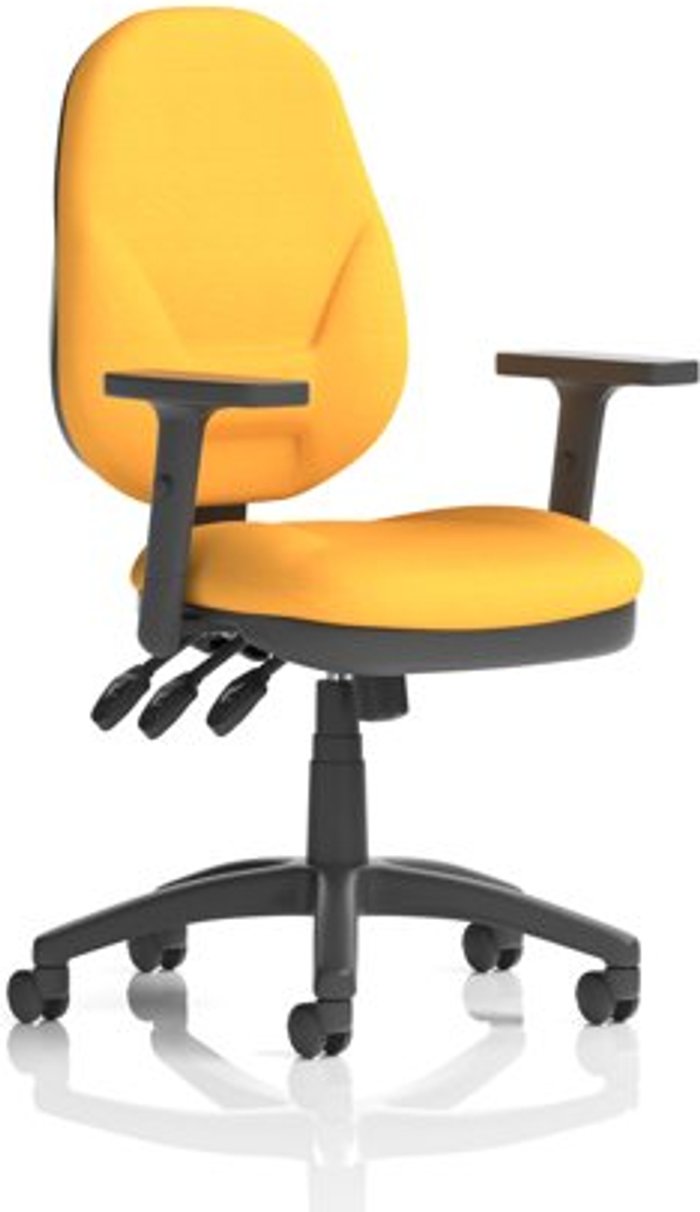Office Monster | Eclipse XL III Eclipse XL Lever Task Operator Chair Bespoke With Height Adjustable Arms In Yellow Eclipse XL III Eclipse XL Lever Task Operator Chair Bespoke With Height Adjustable Arms In Yellow