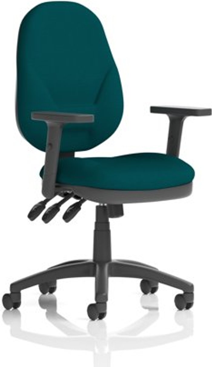 Office Monster | Eclipse XL III Eclipse XL Lever Task Operator Chair Bespoke With Height Adjustable Arms In Teal Eclipse XL III Eclipse XL Lever Task Operator Chair Bespoke With Height Adjustable Arms In Teal