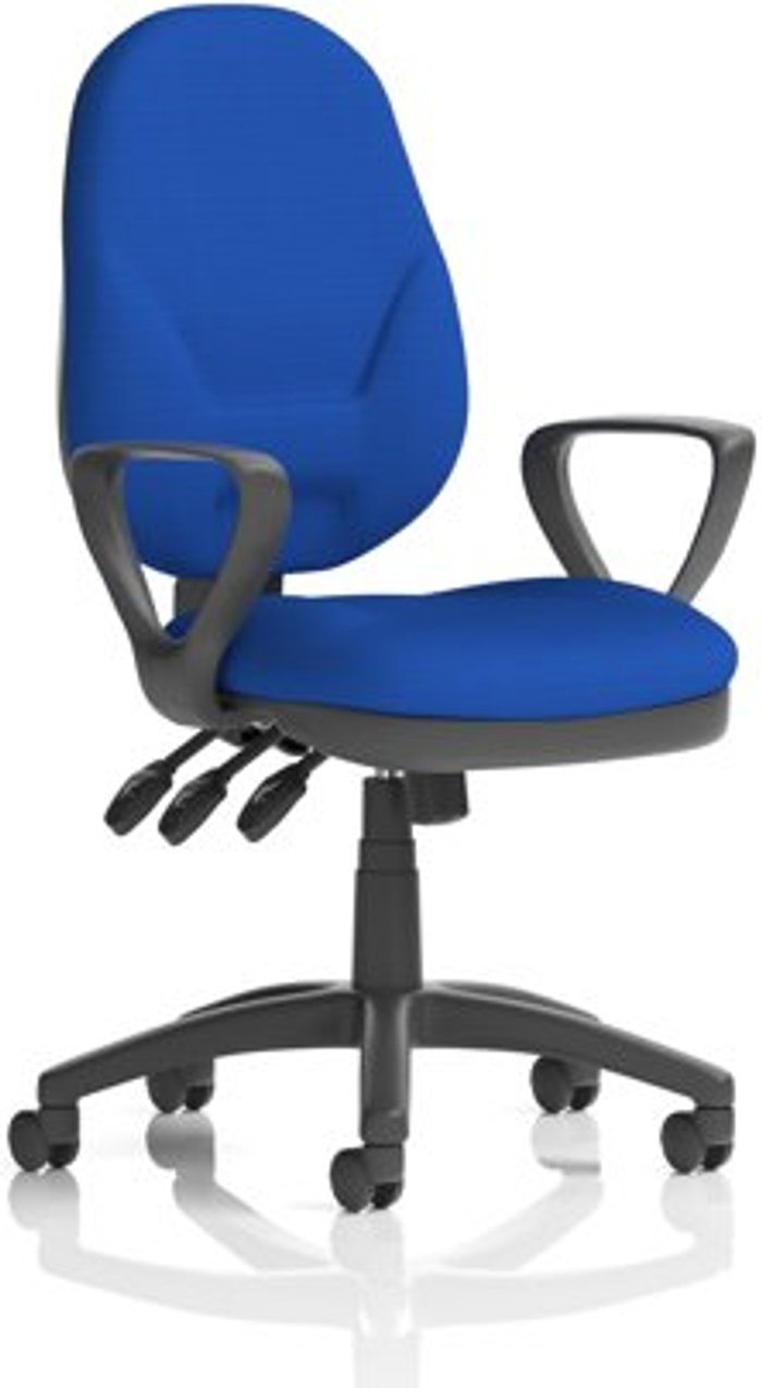 Office Monster | Eclipse XL III Eclipse XL Lever Task Operator Chair Bespoke With Loop Arms In Admiral Blue Eclipse XL III Eclipse XL Lever Task Operator Chair Bespoke With Loop Arms In Admiral Blue