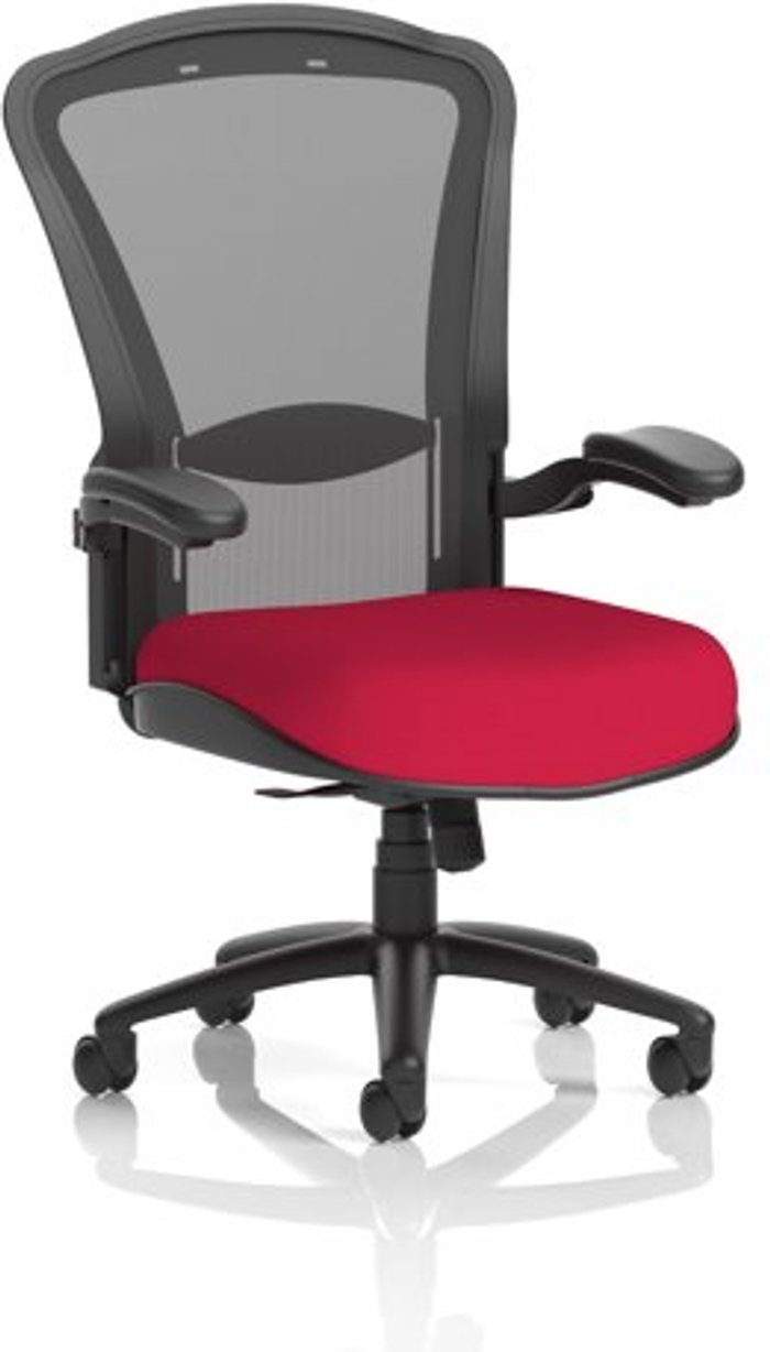 Office Monster | Houston Houston Heavy Duty Task Operator Chair Black Mesh Back Bespoke Seat In Bergamot Cherry Houston Houston Heavy Duty Task Operator Chair Black Mesh Back Bespoke Seat In Bergamot Cherry