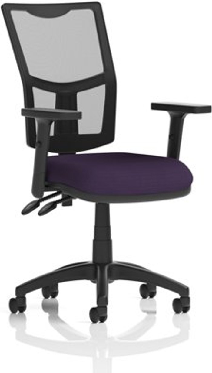Office Monster | Eclipse II Eclipse II Lever Task Operator Chair Mesh Back With Bespoke Colour Seat in Purple With Height Adjustable Arms Eclipse II Eclipse II Lever Task Operator Chair Mesh Back With Bespoke Colour Seat in Purple With Height Adjustable Arms