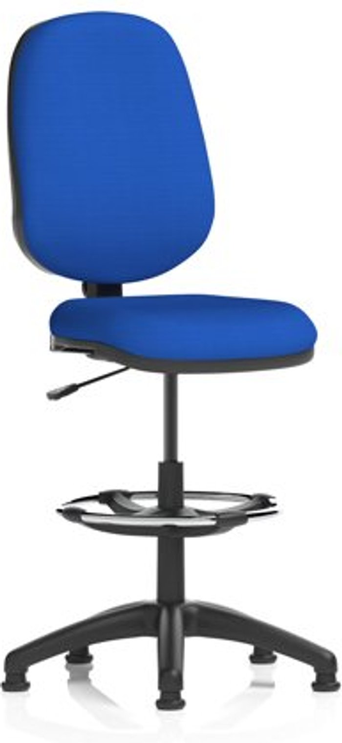 Office Monster | Eclipse I Eclipse I Lever Task Operator Chair Admiral Blue Fully Bespoke Colour With Hi Rise Draughtsman Kit Eclipse I Eclipse I Lever Task Operator Chair Admiral Blue Fully Bespoke Colour With Hi Rise Draughtsman Kit