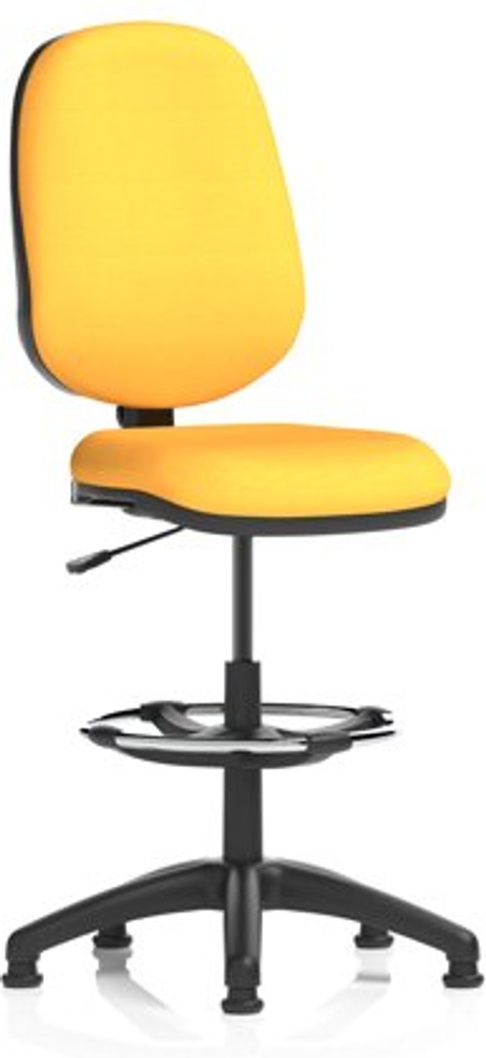 Office Monster | Eclipse I Eclipse I Lever Task Operator Chair Yellow Fully Bespoke Colour With Hi Rise Draughtsman Kit Eclipse I Eclipse I Lever Task Operator Chair Yellow Fully Bespoke Colour With Hi Rise Draughtsman Kit