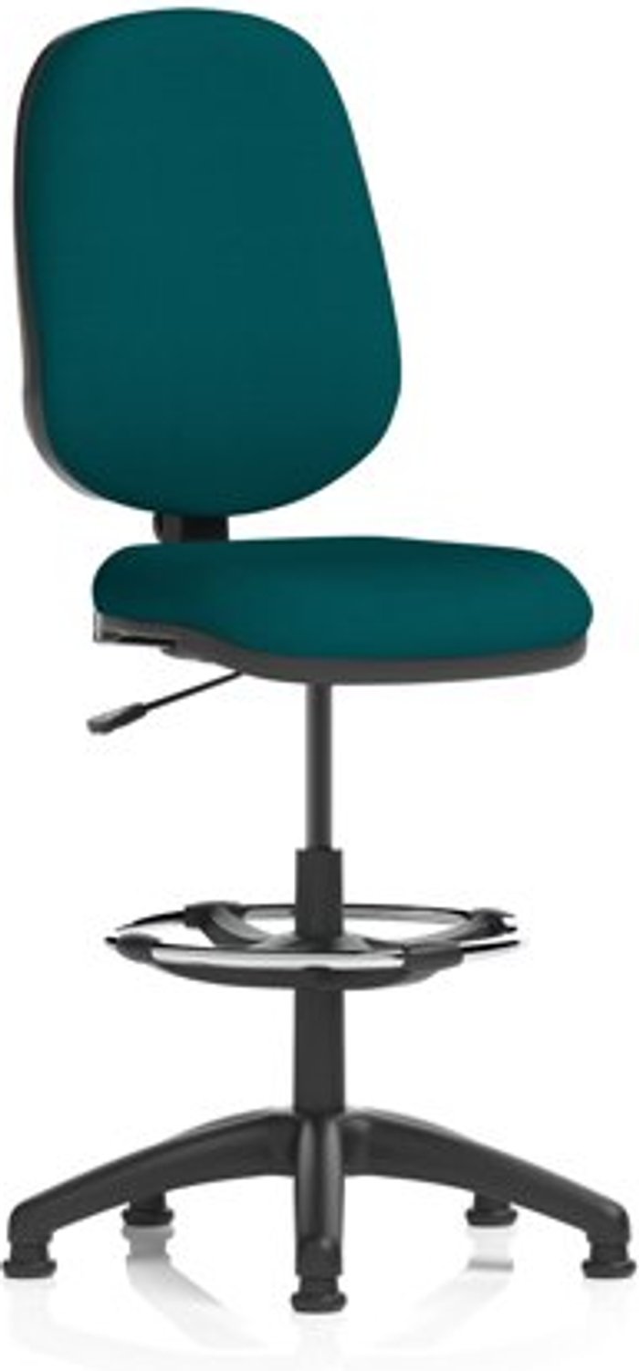 Office Monster | Eclipse I Eclipse I Lever Task Operator Chair Teal Fully Bespoke Colour With Hi Rise Draughtsman Kit Eclipse I Eclipse I Lever Task Operator Chair Teal Fully Bespoke Colour With Hi Rise Draughtsman Kit