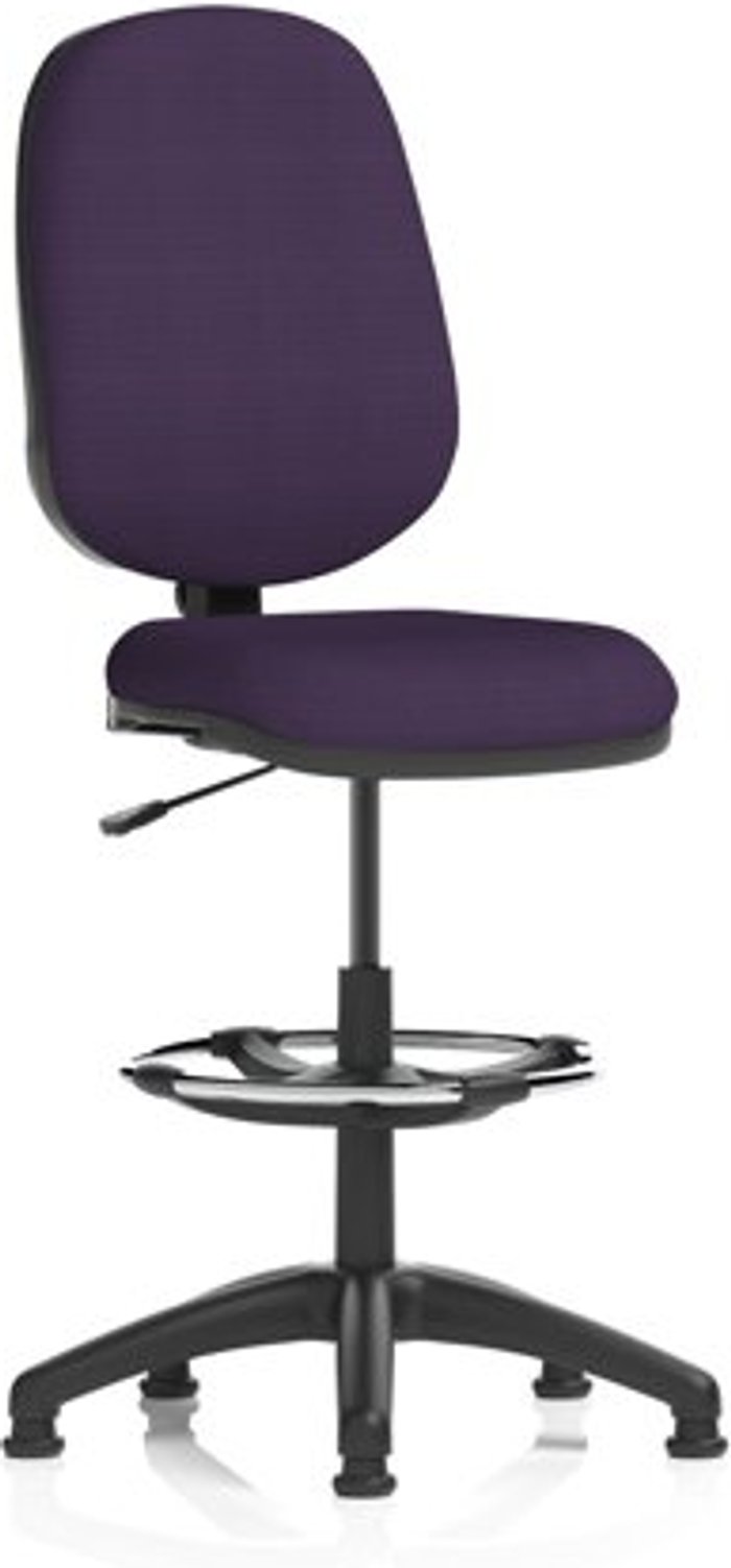 Office Monster | Eclipse I Eclipse I Lever Task Operator Chair Purple Fully Bespoke Colour With Hi Rise Draughtsman Kit Eclipse I Eclipse I Lever Task Operator Chair Purple Fully Bespoke Colour With Hi Rise Draughtsman Kit