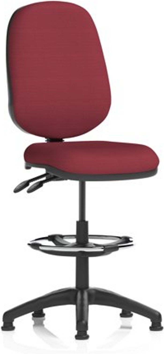 Office Monster | Eclipse II Eclipse II Lever Task Operator Chair Ginseng Chilli Fully Bespoke Colour With Hi Rise Draughtsman Kit Eclipse II Eclipse II Lever Task Operator Chair Ginseng Chilli Fully Bespoke Colour With Hi Rise Draughtsman Kit