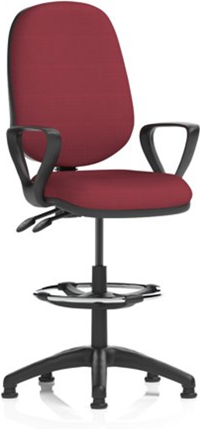 Office Monster | Eclipse II Eclipse II Lever Task Operator Chair Ginseng Chilli Fully Bespoke Colour With Loop Arms With Hi Rise Draughtsman Kit Eclipse II Eclipse II Lever Task Operator Chair Ginseng Chilli Fully Bespoke Colour With Loop Arms With Hi Rise Draughtsman Kit