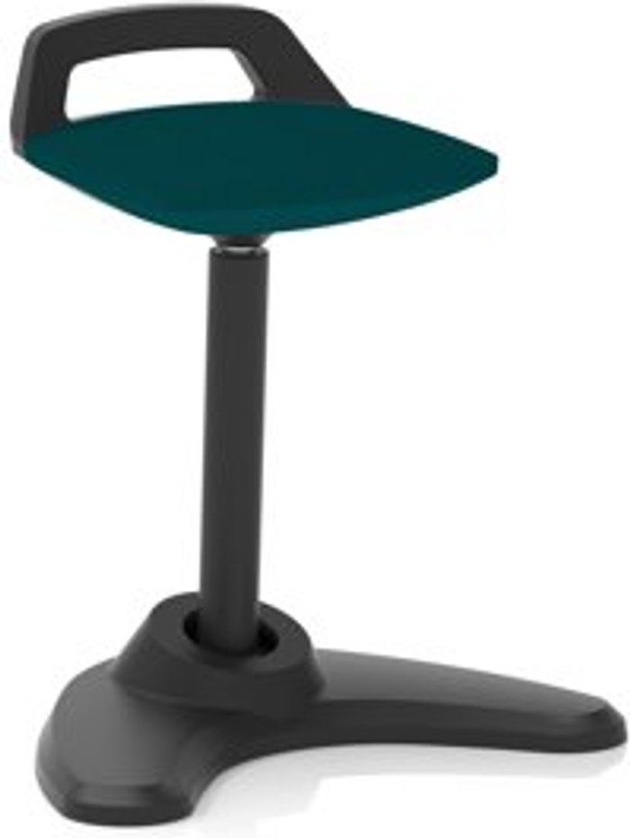 Office Monster | Spry Spry Stool Black Frame Bespoke Colour Seat Teal Spry Spry Stool Black Frame Bespoke Colour Seat Teal