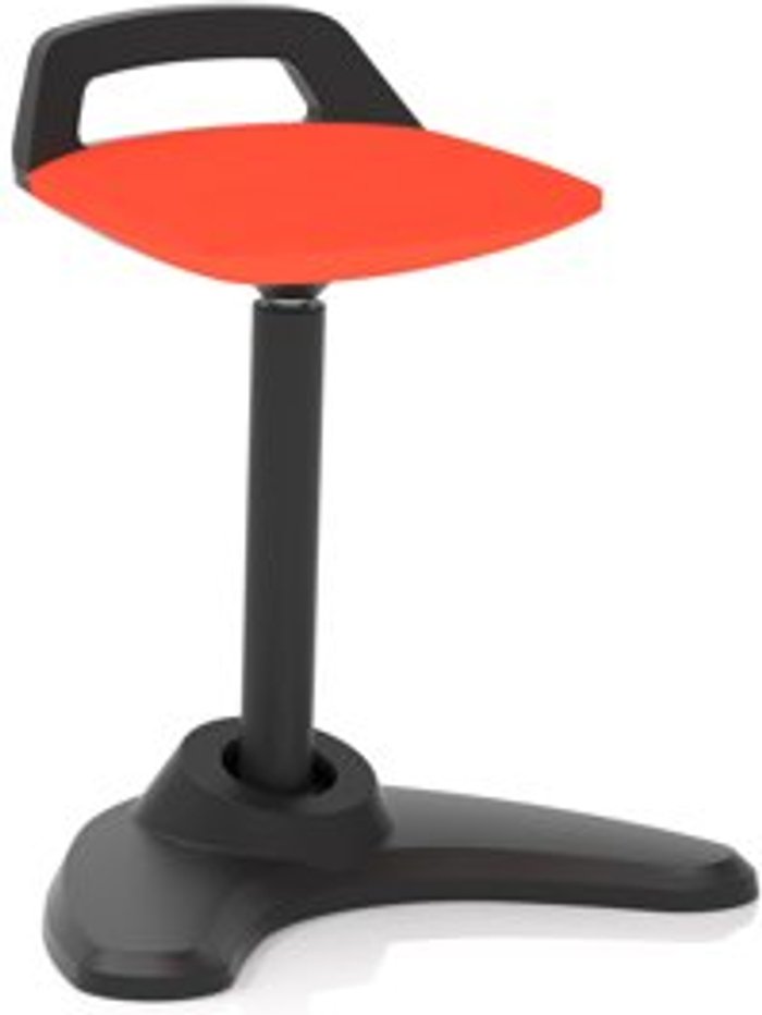 Office Monster | Spry Spry Stool Black Frame Bespoke Colour Seat Orange Spry Spry Stool Black Frame Bespoke Colour Seat Orange