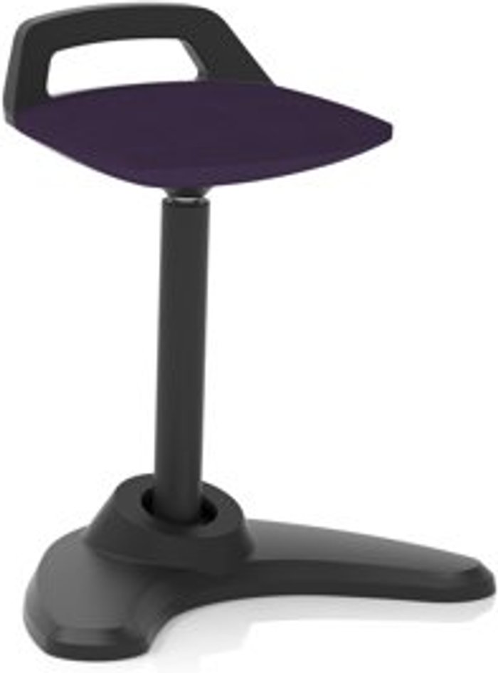 Office Monster | Spry Spry Stool Black Frame Bespoke Colour Seat Purple Spry Spry Stool Black Frame Bespoke Colour Seat Purple