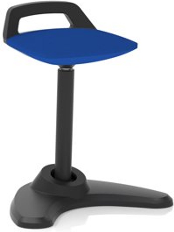 Office Monster | Spry Spry Stool Black Frame Bespoke Colour Seat Admiral Blue Spry Spry Stool Black Frame Bespoke Colour Seat Admiral Blue