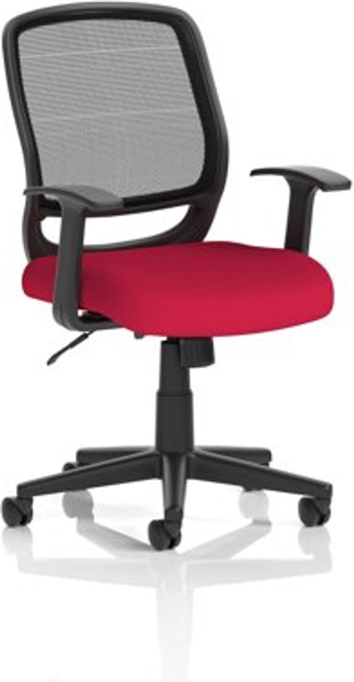 Office Monster | Mave Mave Task Operator Chair Black Mesh With Arms Bespoke Colour Seat Bergamot Cherry Mave Mave Task Operator Chair Black Mesh With Arms Bespoke Colour Seat Bergamot Cherry