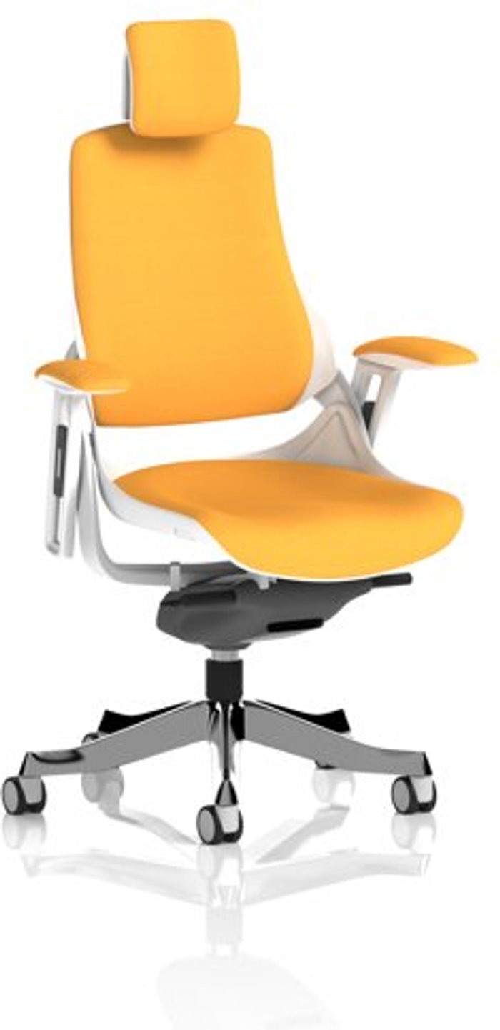 Office Monster | Zure Zure With Headrest Fully Bespoke Colour Senna Yellow Zure Zure With Headrest Fully Bespoke Colour Senna Yellow