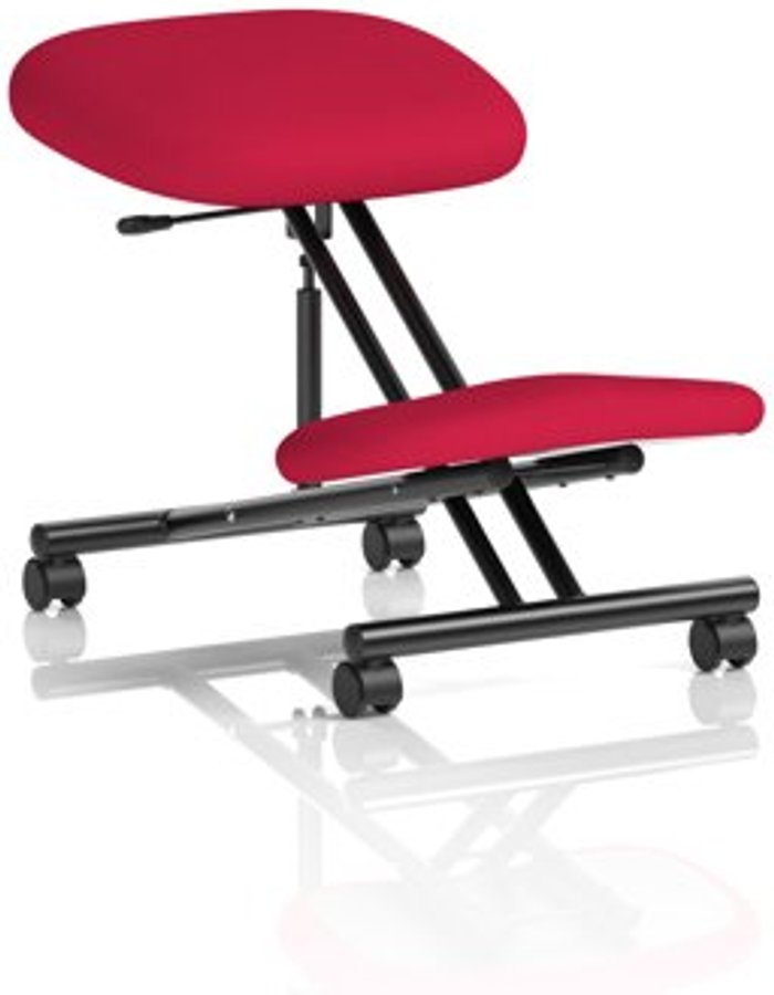 Office Monster | Kneeler Kneeling Stool Black Frame Bespoke Colour Bergamot Cherry Kneeler Kneeling Stool Black Frame Bespoke Colour Bergamot Cherry