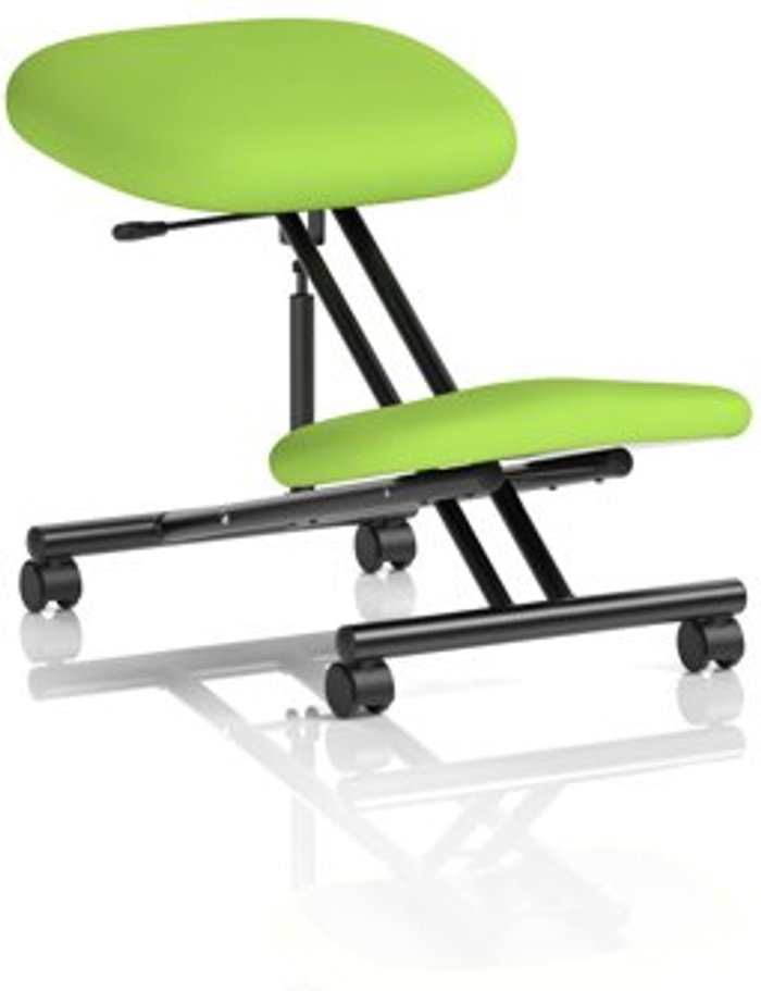 Office Monster | Kneeler Kneeling Stool Black Frame Bespoke Colour Myrrh Green Kneeler Kneeling Stool Black Frame Bespoke Colour Myrrh Green