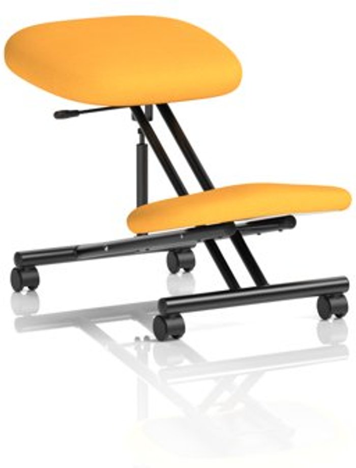Office Monster | Kneeler Kneeling Stool Black Frame Bespoke Colour Senna Yellow Kneeler Kneeling Stool Black Frame Bespoke Colour Senna Yellow