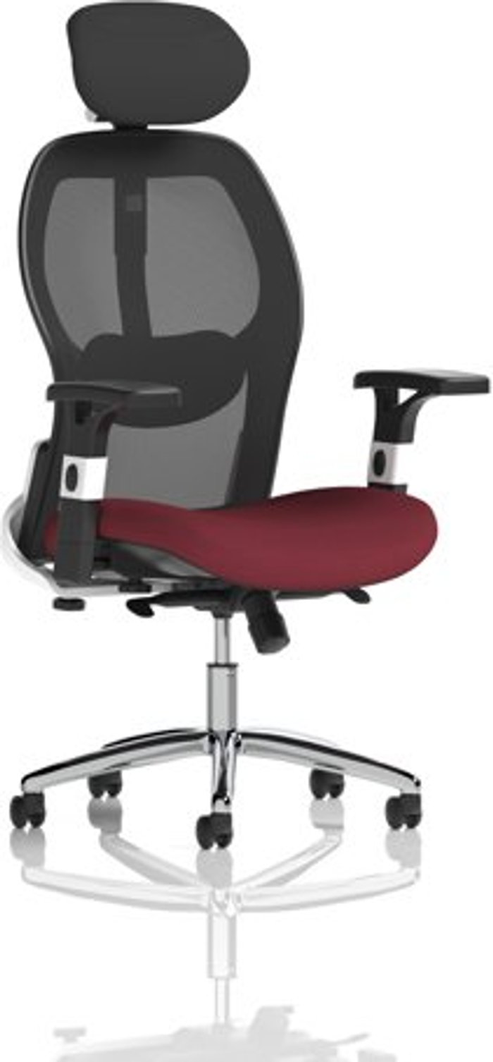 Office Monster | Sanderson Sanderson II Upholstered Seat Only Ginseng Chilli Mesh Back Chair Sanderson Sanderson II Upholstered Seat Only Ginseng Chilli Mesh Back Chair