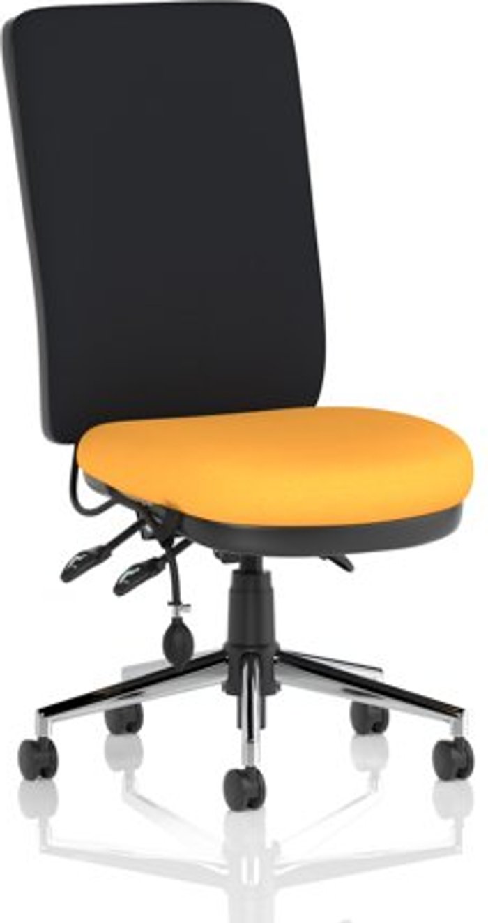 Office Monster | Chiro Chiro High Back Bespoke Colour Seat Yellow No Arms Chiro Chiro High Back Bespoke Colour Seat Yellow No Arms