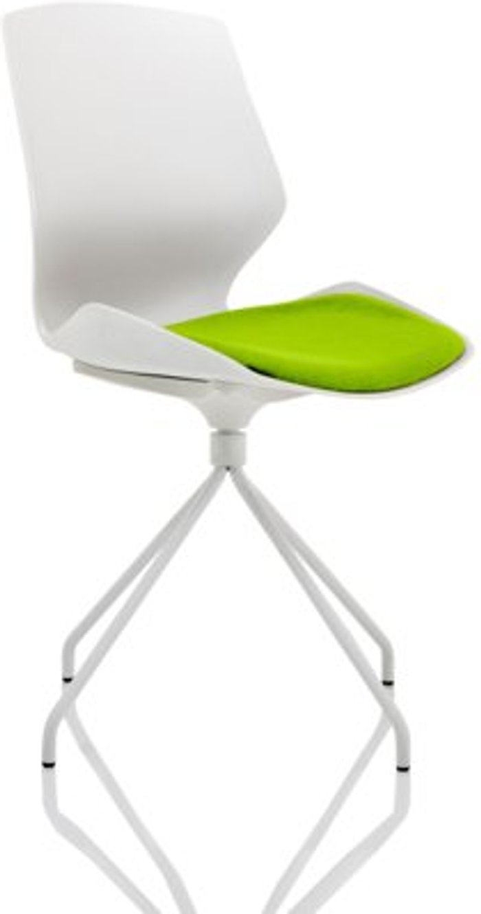 Office Monster | Florence Florence Spindle White Frame Visitor Chair in Myrrh Green Florence Florence Spindle White Frame Visitor Chair in Myrrh Green