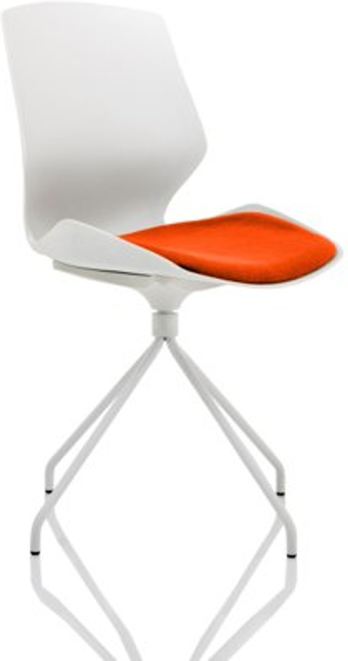 Office Monster | Florence Florence Spindle White Frame Visitor Chair in Tabasco Red Florence Florence Spindle White Frame Visitor Chair in Tabasco Red