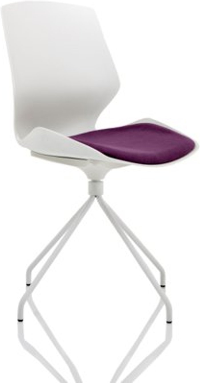 Office Monster | Florence Florence Spindle White Frame Visitor Chair in Tansy Purple Florence Florence Spindle White Frame Visitor Chair in Tansy Purple