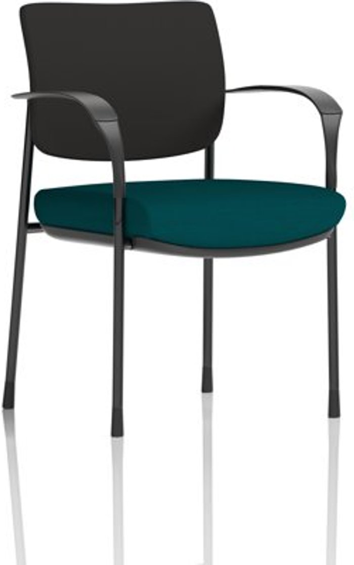 Office Monster | Brunswick Deluxe Brunswick Deluxe Black Fabric Back Black Frame Bespoke Colour Seat Maringa Teal With Arms Brunswick Deluxe Brunswick Deluxe Black Fabric Back Black Frame Bespoke Colour Seat Maringa Teal With Arms