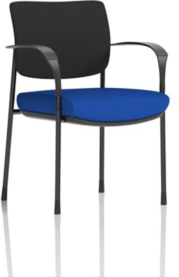 Office Monster | Brunswick Deluxe Brunswick Deluxe Black Fabric Back Black Frame Bespoke Colour Seat Stevia Blue With Arms Brunswick Deluxe Brunswick Deluxe Black Fabric Back Black Frame Bespoke Colour Seat Stevia Blue With Arms