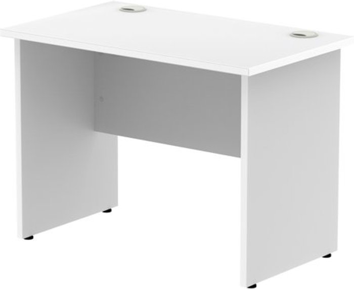 Office Monster | Impulse Impulse 1000/800 Rectangle Panel End Leg Desk White Impulse Impulse 1000/800 Rectangle Panel End Leg Desk White