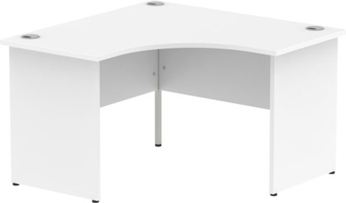 Office Monster | Impulse Impulse 1200 Corner Desk Panel End Leg Desk White Impulse Impulse 1200 Corner Desk Panel End Leg Desk White