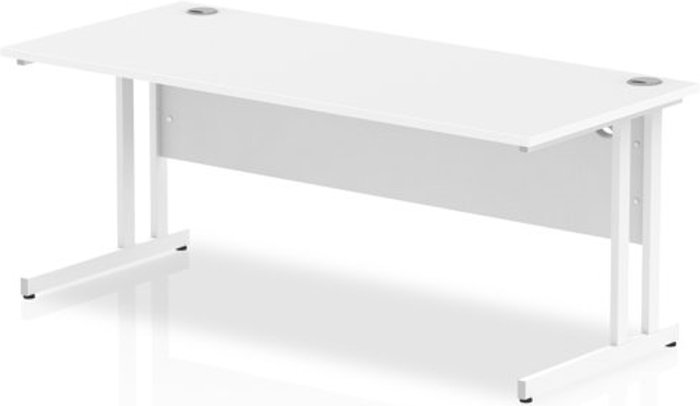 Office Monster | Impulse Impulse 1800/800 Rectangle White Cantilever Leg Desk White Impulse Impulse 1800/800 Rectangle White Cantilever Leg Desk White