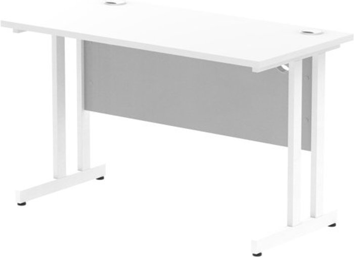 Office Monster | Impulse Impulse 1200/600 Rectangle White Cantilever Leg Desk White Impulse Impulse 1200/600 Rectangle White Cantilever Leg Desk White