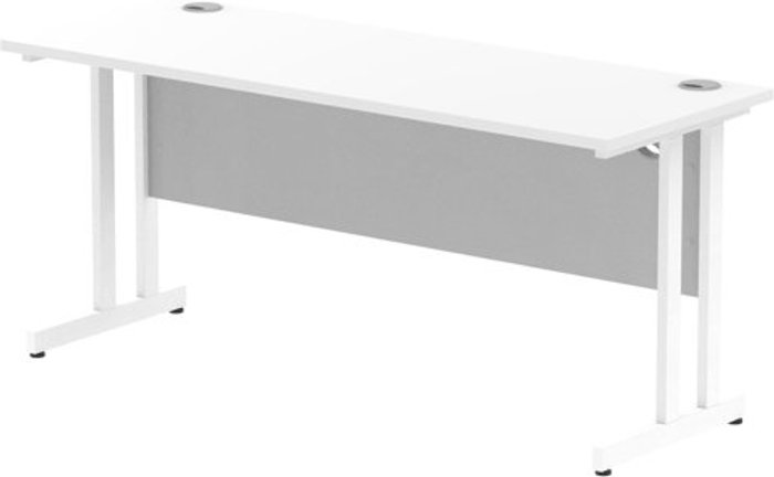 Office Monster | Impulse Impulse 1600/600 Rectangle White Cantilever Leg Desk White Impulse Impulse 1600/600 Rectangle White Cantilever Leg Desk White