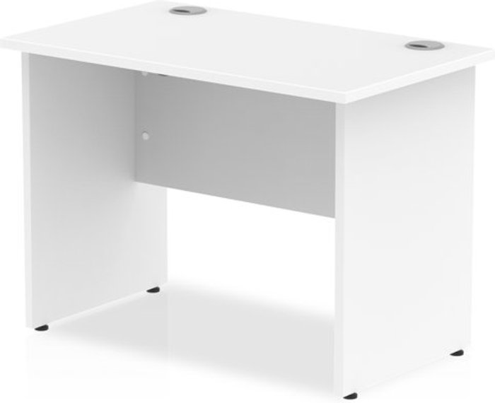 Office Monster | Impulse Impulse 1000/600 Rectangle Panel End Leg Desk White Impulse Impulse 1000/600 Rectangle Panel End Leg Desk White