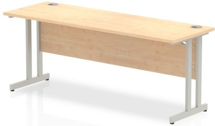 Office Monster | Impulse Impulse 1800/600 Rectangle Silver Cantilever Leg Desk Maple Impulse Impulse 1800/600 Rectangle Silver Cantilever Leg Desk Maple