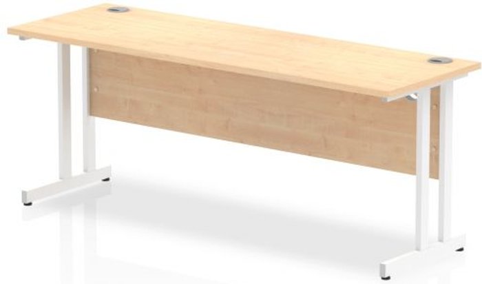 Office Monster | Impulse Impulse 1800/600 Rectangle White Cantilever Leg Desk Maple Impulse Impulse 1800/600 Rectangle White Cantilever Leg Desk Maple