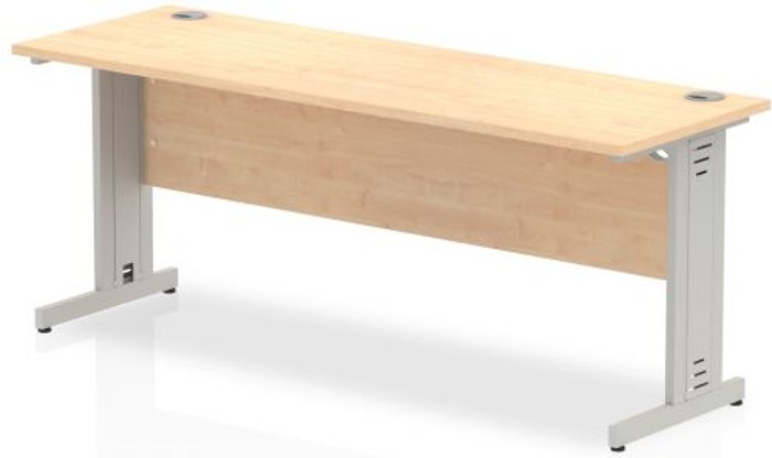 Office Monster | Impulse Impulse 1800/600 Rectangle Silver Cable Managed Leg Desk Maple Impulse Impulse 1800/600 Rectangle Silver Cable Managed Leg Desk Maple